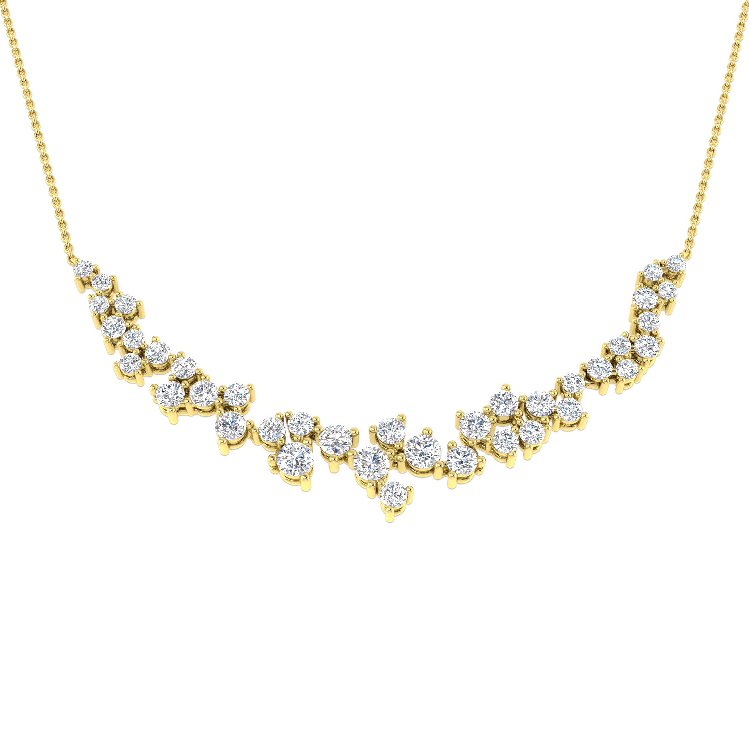 Auris Diamond Necklace Fancy 2.5ct Gold Platinum