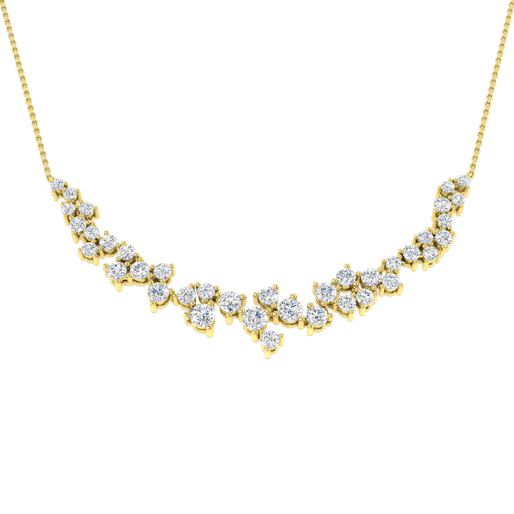 Auris Diamond Necklace Fancy 2.5ct Gold Platinum