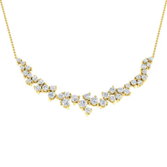 2.6 Carat D-E/VS Lab Grown Diamond Fancy Necklace 9k Yellow Gold Ready To Ship