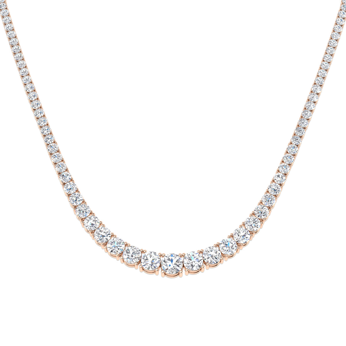 Attar Tennis Necklace 7.5ct to 17ct Gold Platinum