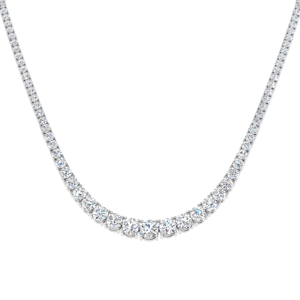 Attar Tennis Necklace 7.5ct to 17ct Gold Platinum