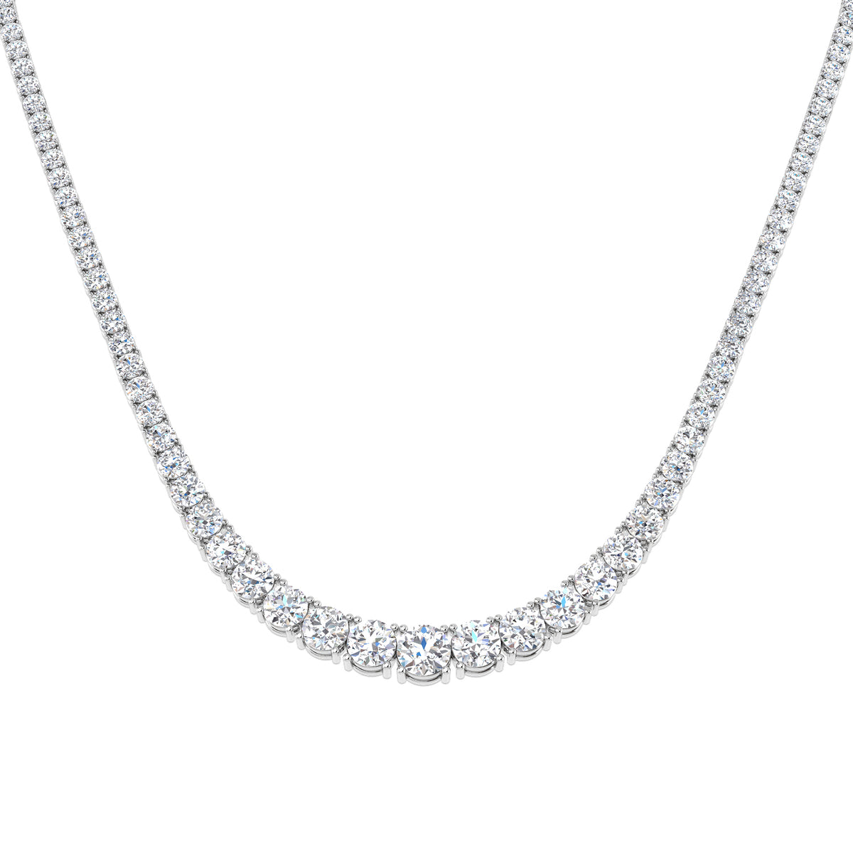 Attar Tennis Necklace 7.5ct to 17ct Gold Platinum