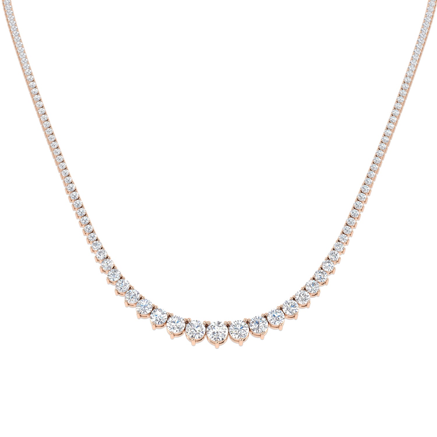 Alum Tennis Necklace 10ct Diamond  Gold Platinum