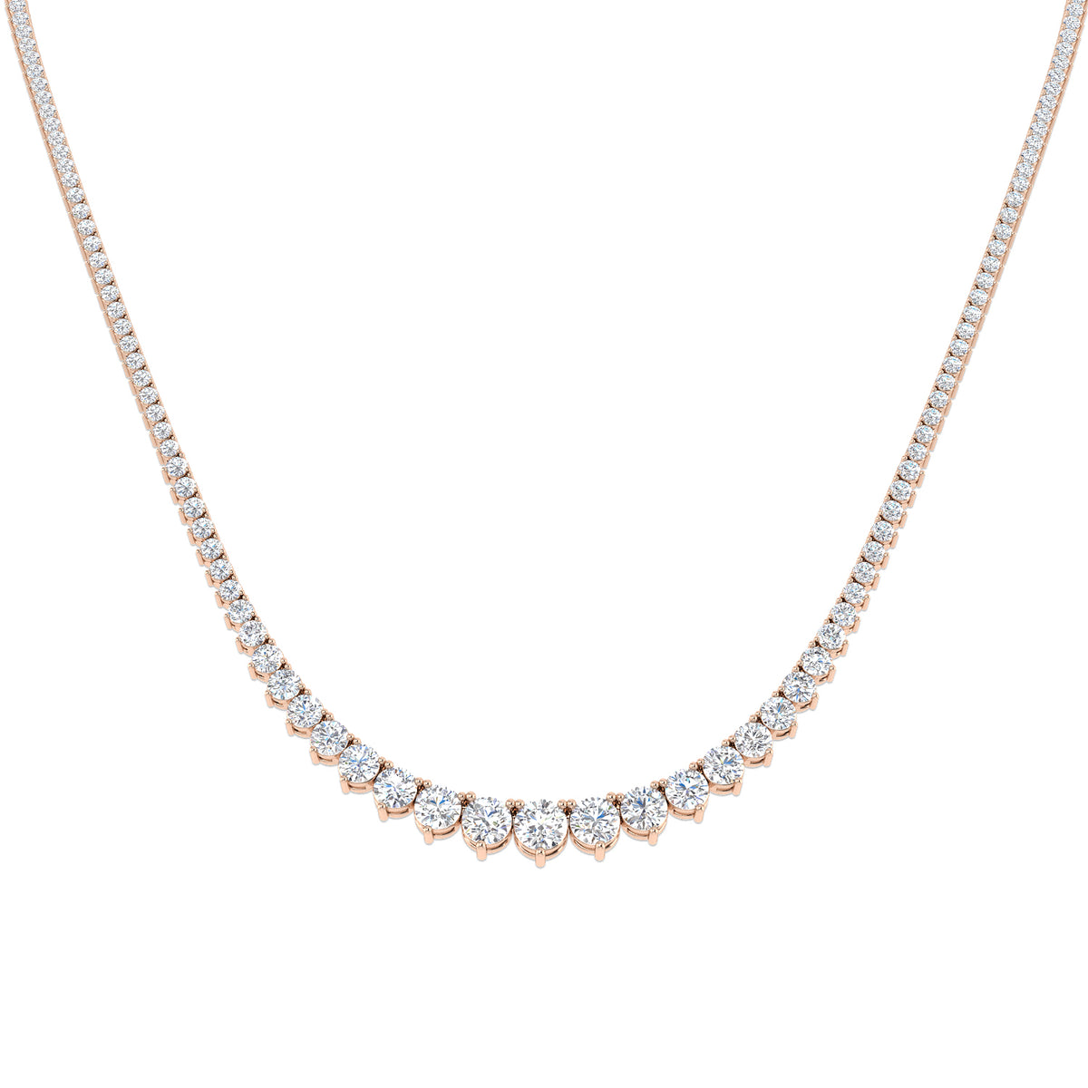 Alum Tennis Necklace 10ct Diamond  Gold Platinum