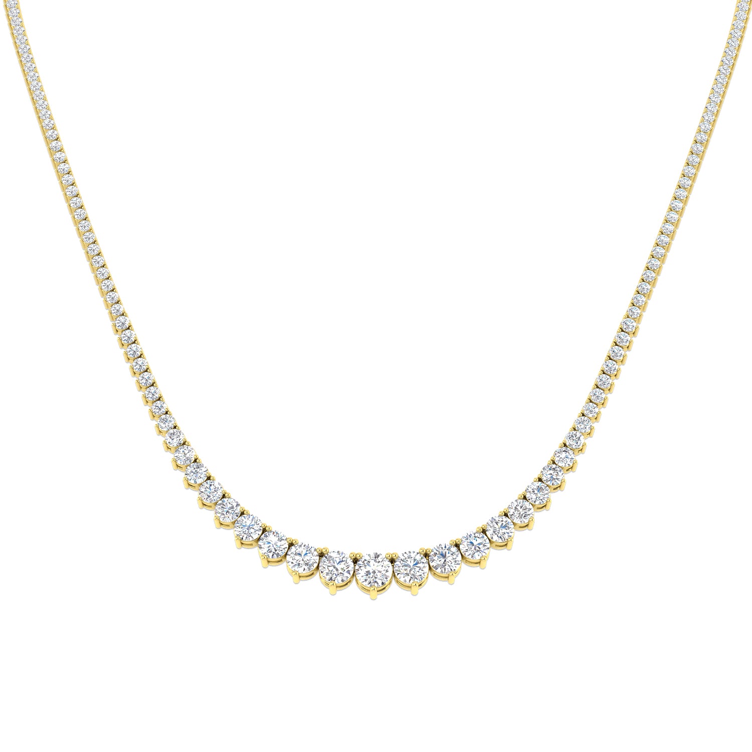 Alum Tennis Necklace 10ct Diamond  Gold Platinum