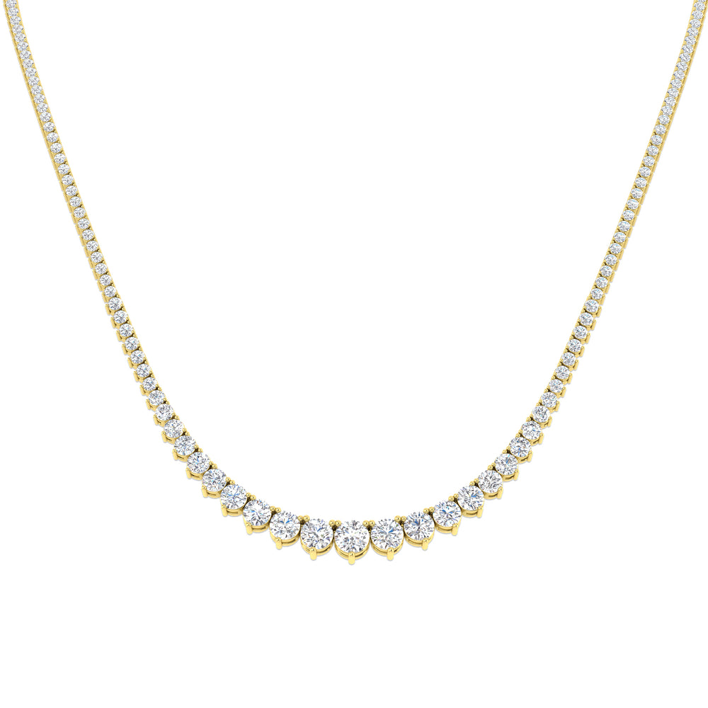 Alum Tennis Necklace 10ct Diamond  Gold Platinum