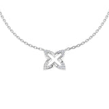 Azine Diamond Necklace 0.1ct Gold Platinum