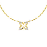 Azine Diamond Necklace 0.1ct Gold Platinum