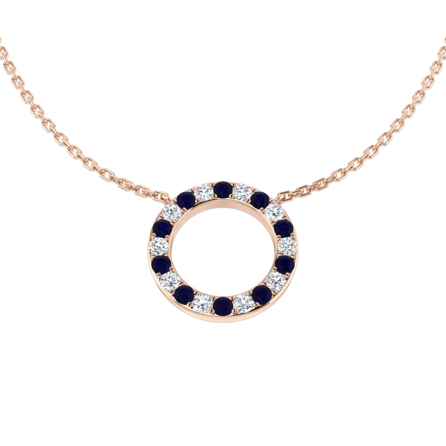 Babul Blue Sapphire Necklace 0.5ct Gold Platinum