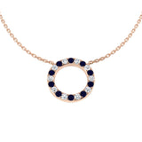 Babul Blue Sapphire Necklace 0.5ct Gold Platinum