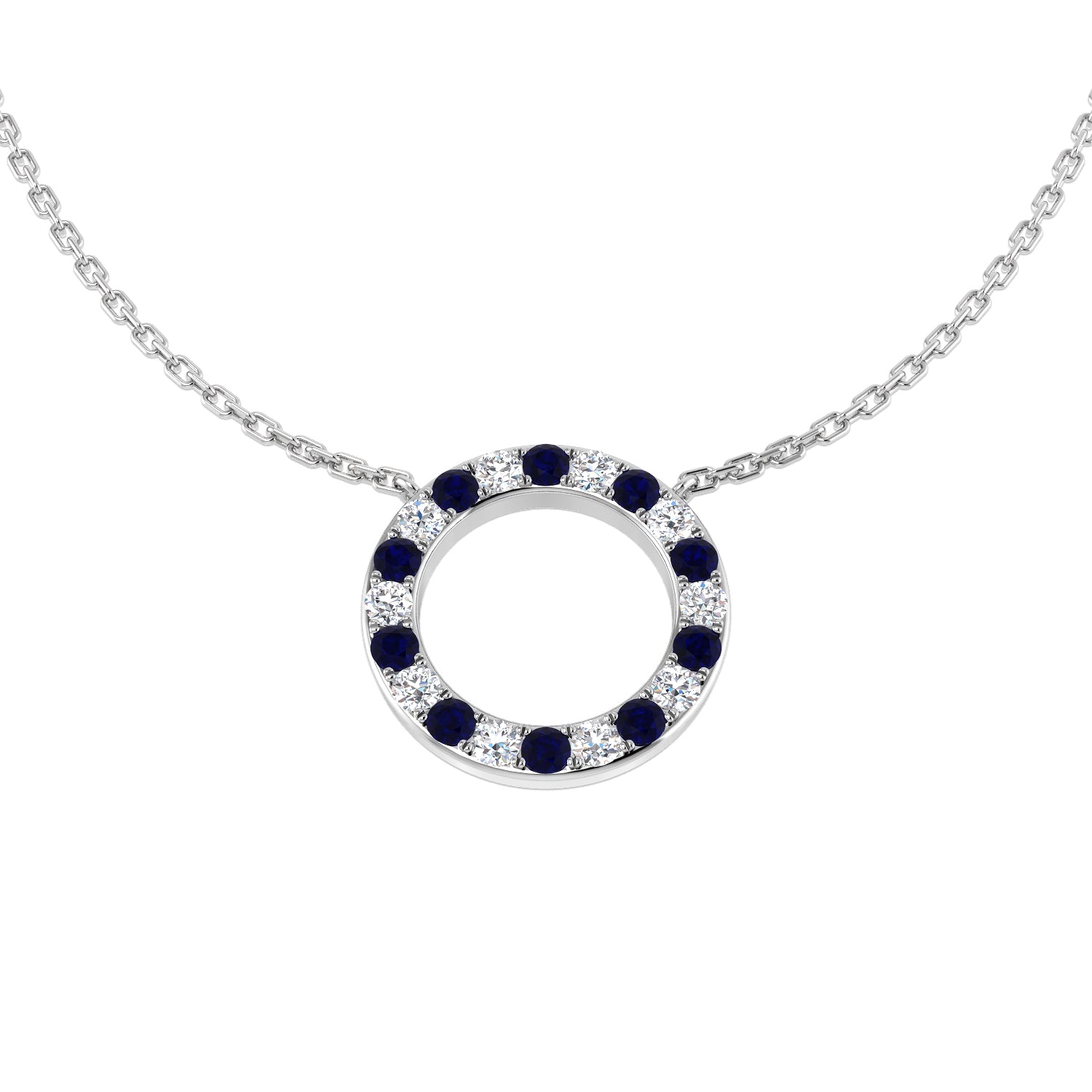 Babul Blue Sapphire Necklace 0.5ct Gold Platinum