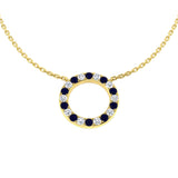 Babul Blue Sapphire Necklace 0.5ct Gold Platinum