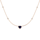 Banns Blue Sapphire Necklace 2ct Gold Platinum