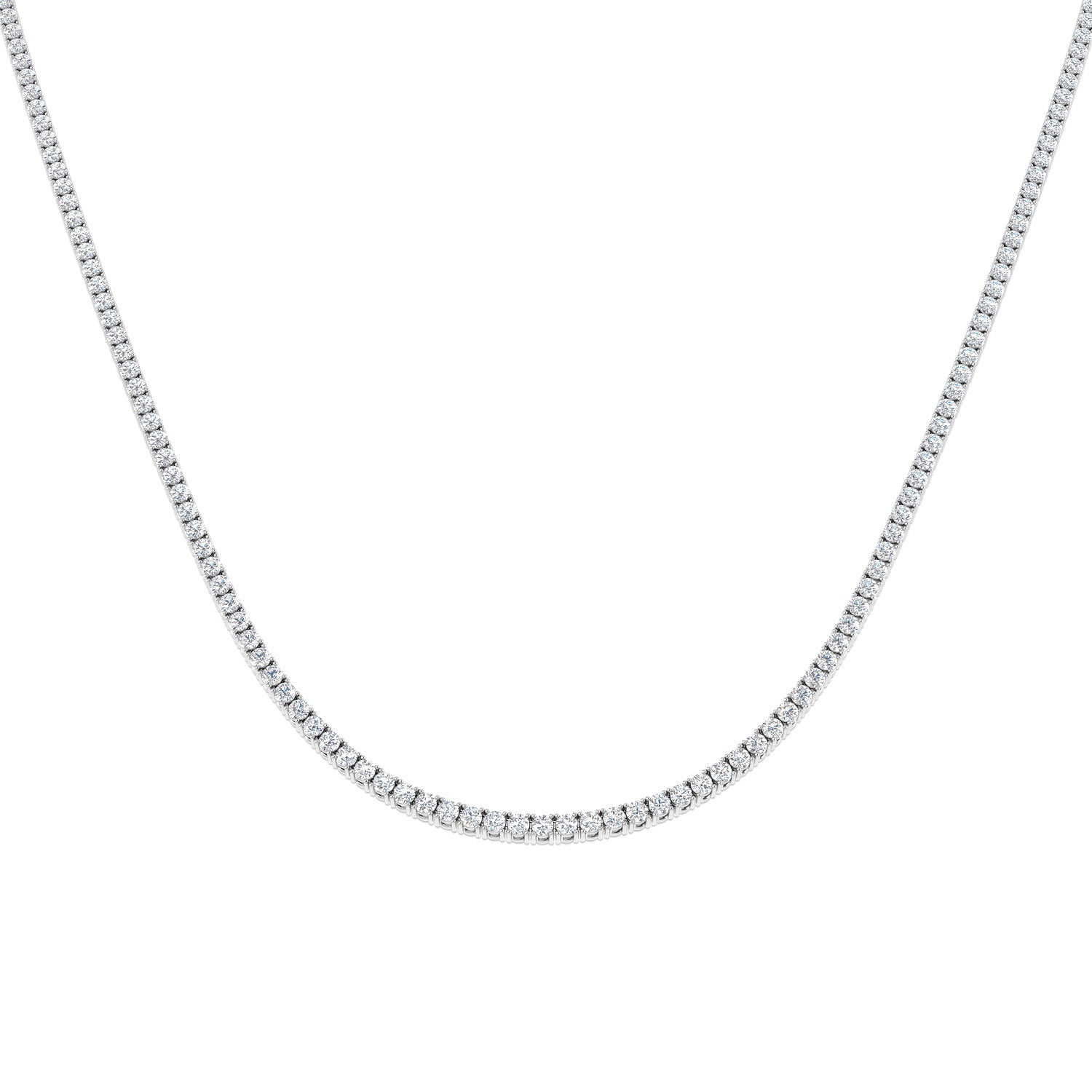 Ancut Tennis Necklace 2.5ct to 29ct Diamond Gold Platinum