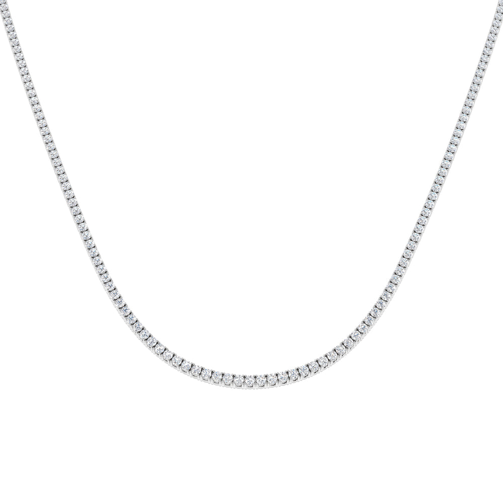 Ancut Tennis Necklace 2.5ct to 29ct Diamond Gold Platinum