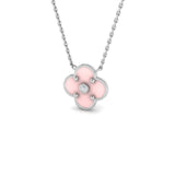 Bloat Necklace Diamond Cluster 0.15ct Gold Platinum
