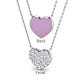 Billy Heart Diamond Necklace 0.5ct Platinum Gold