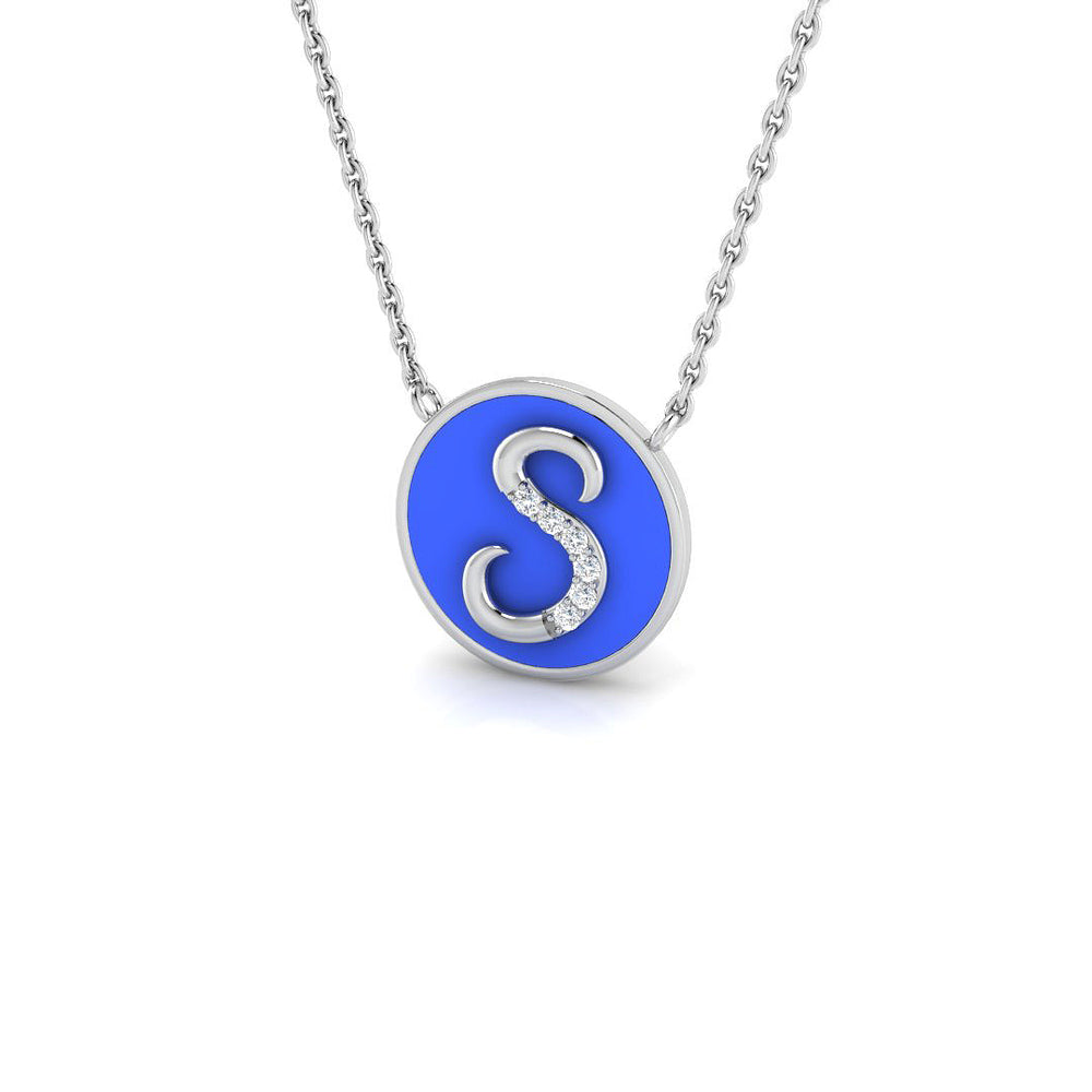 Bleat Necklace Diamond 0.15ct Gold Platinum