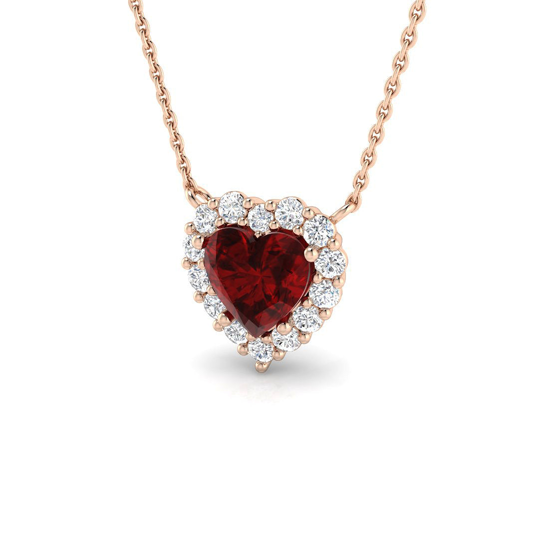 Blowy Ruby Necklace 2.5ct Gold and Platinum