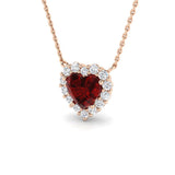 Blowy Ruby Necklace 2.5ct Gold and Platinum