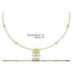 1.1 Carat D-E/VS Lab Grown Diamond Clover Necklace 9k White Gold Ready To Ship