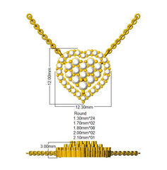 0.6 Carat D-E/VS Lab Grown Diamond Heart Necklace 9k White Gold Ready To Ship