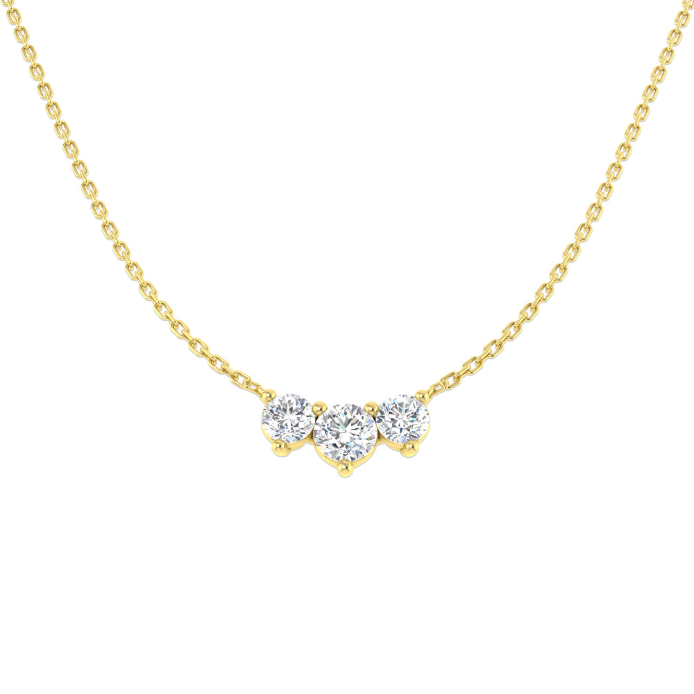 Campo Diamond Drop Necklace 0.5ct to 1ct Gold Platinum