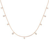 Clasp Diamond Necklace Spectacle 0.75ct Gold Platinum