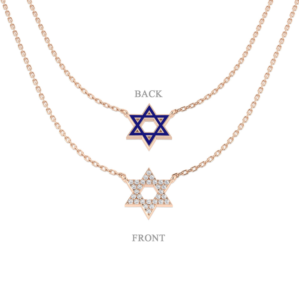 Clack Diamond Necklace Religious 0.25ct Gold Platinum