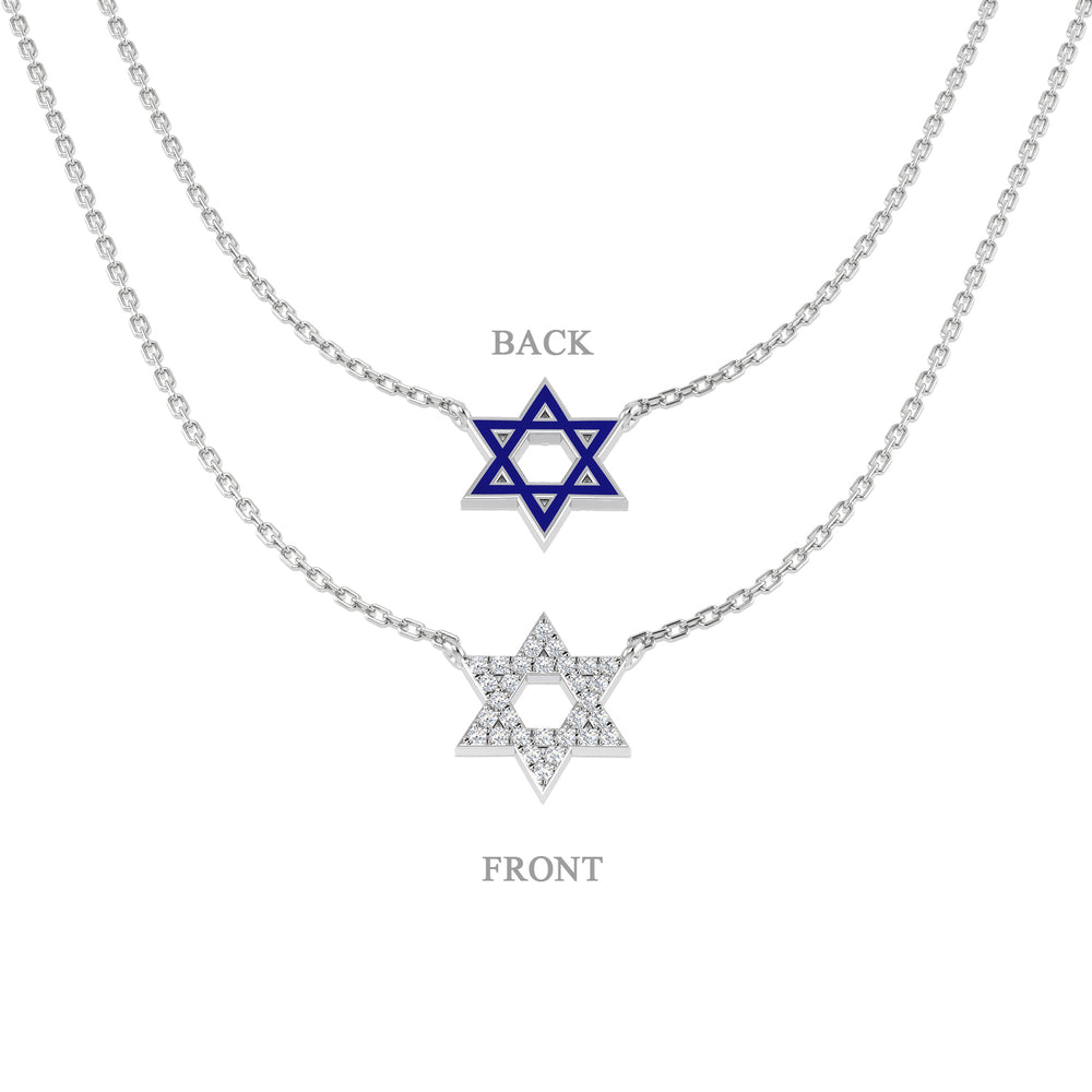 Clack Diamond Necklace Religious 0.25ct Gold Platinum