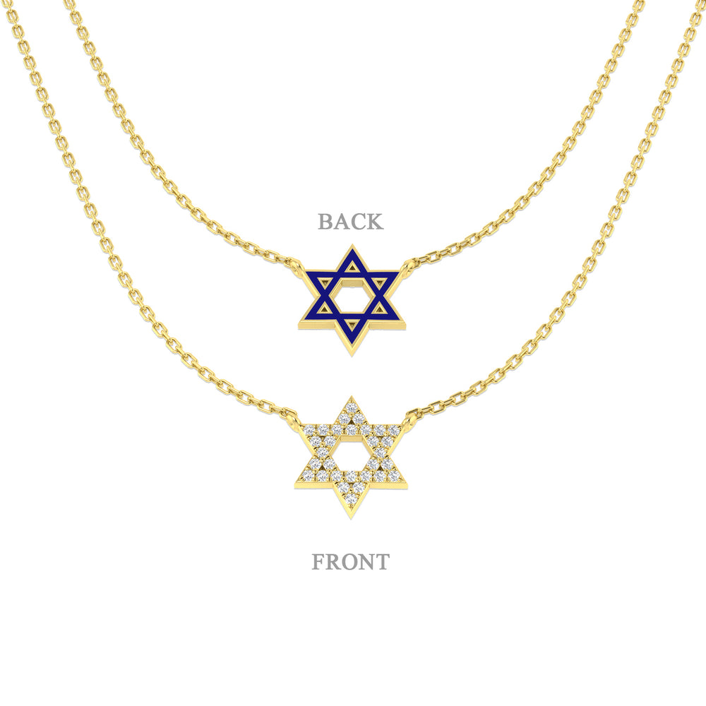 Clack Diamond Necklace Religious 0.25ct Gold Platinum