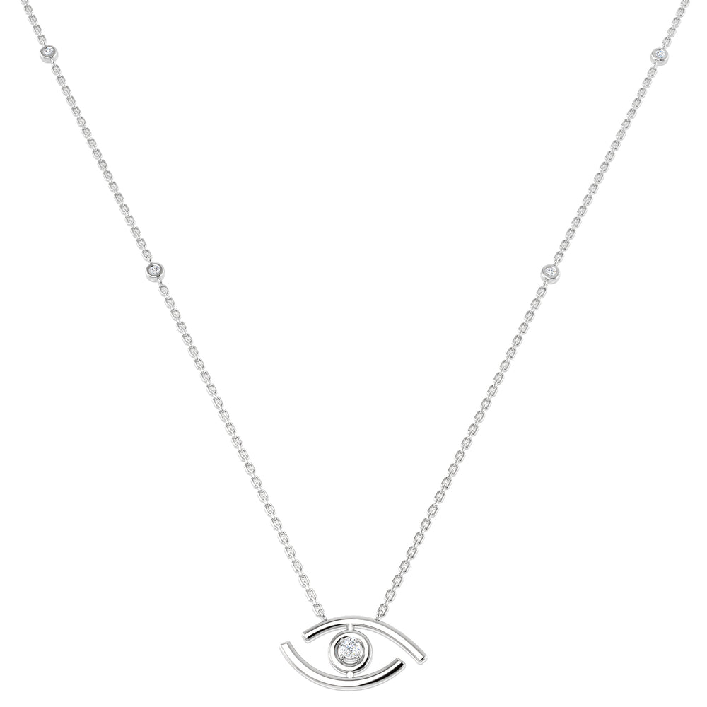 Clept Diamond Necklace Religious 0.1ct Gold Platinum