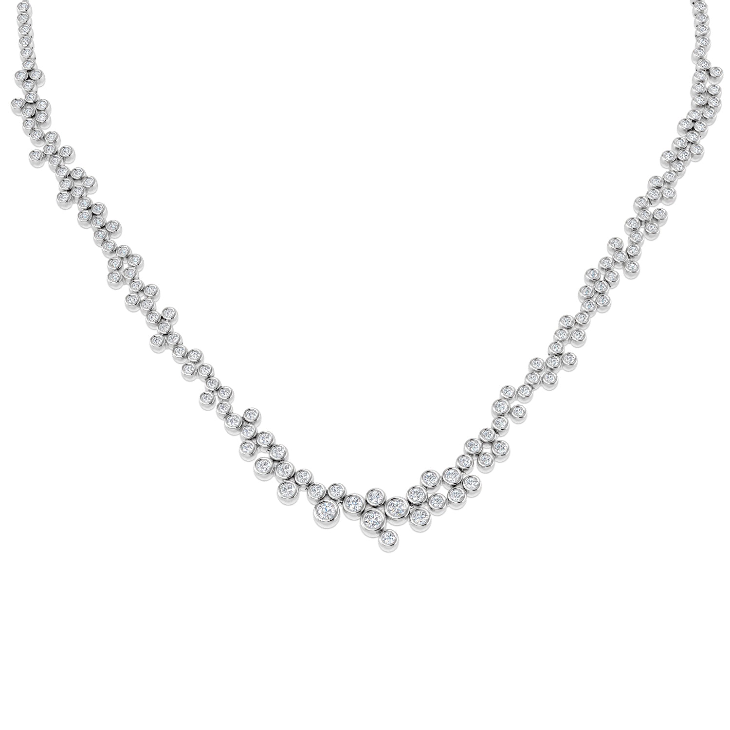 Bloke Diamond Fancy Necklace 7.5ct Gold Platinum