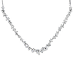 7.7 Carat D-E/VS Lab Grown Diamond Fancy Necklace 9k White Gold Ready To Ship