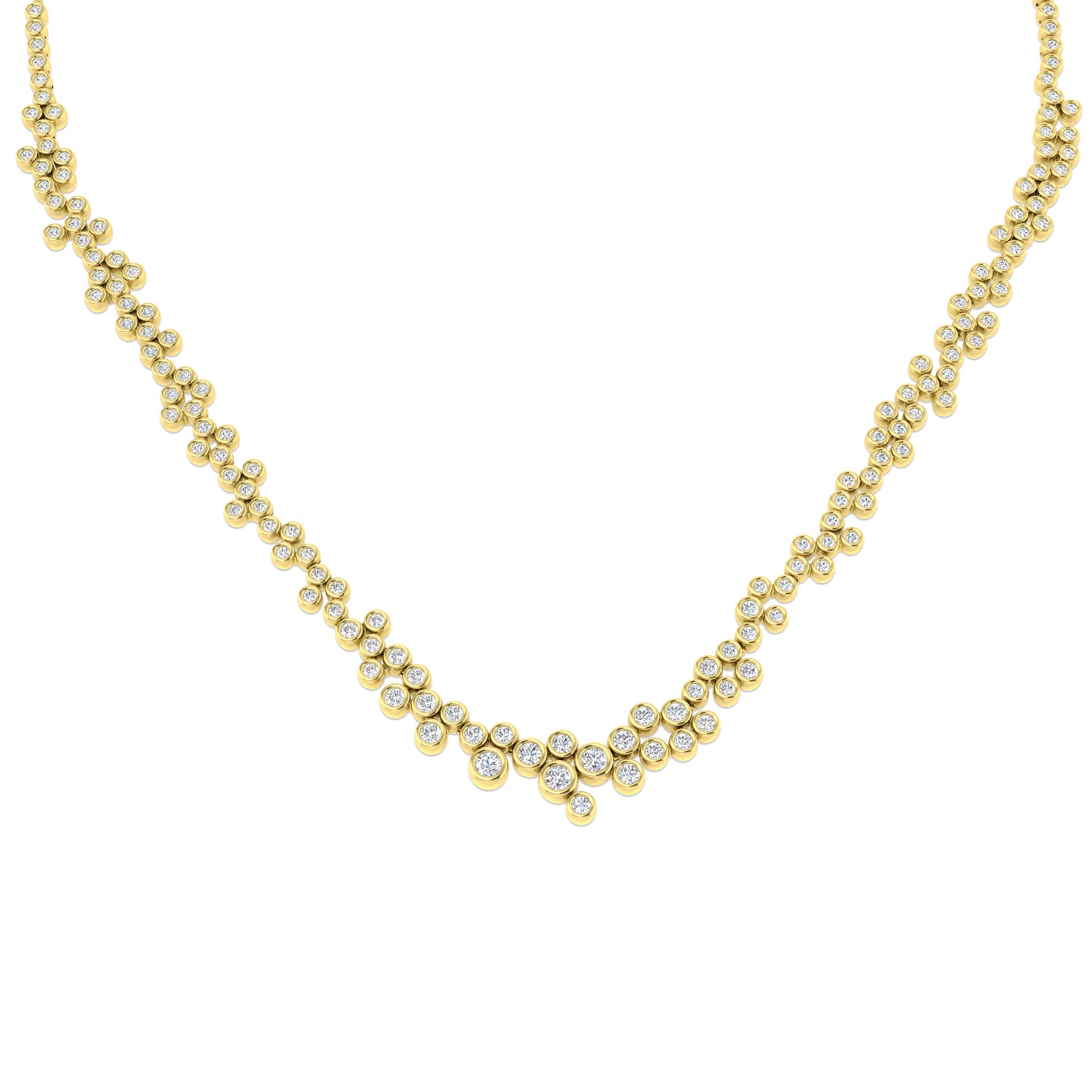 Bloke Diamond Fancy Necklace 7.5ct Gold Platinum