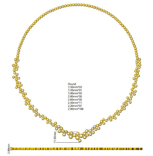 7.7 Carat D-E/VS Lab Grown Diamond Fancy Necklace 9k White Gold Ready To Ship