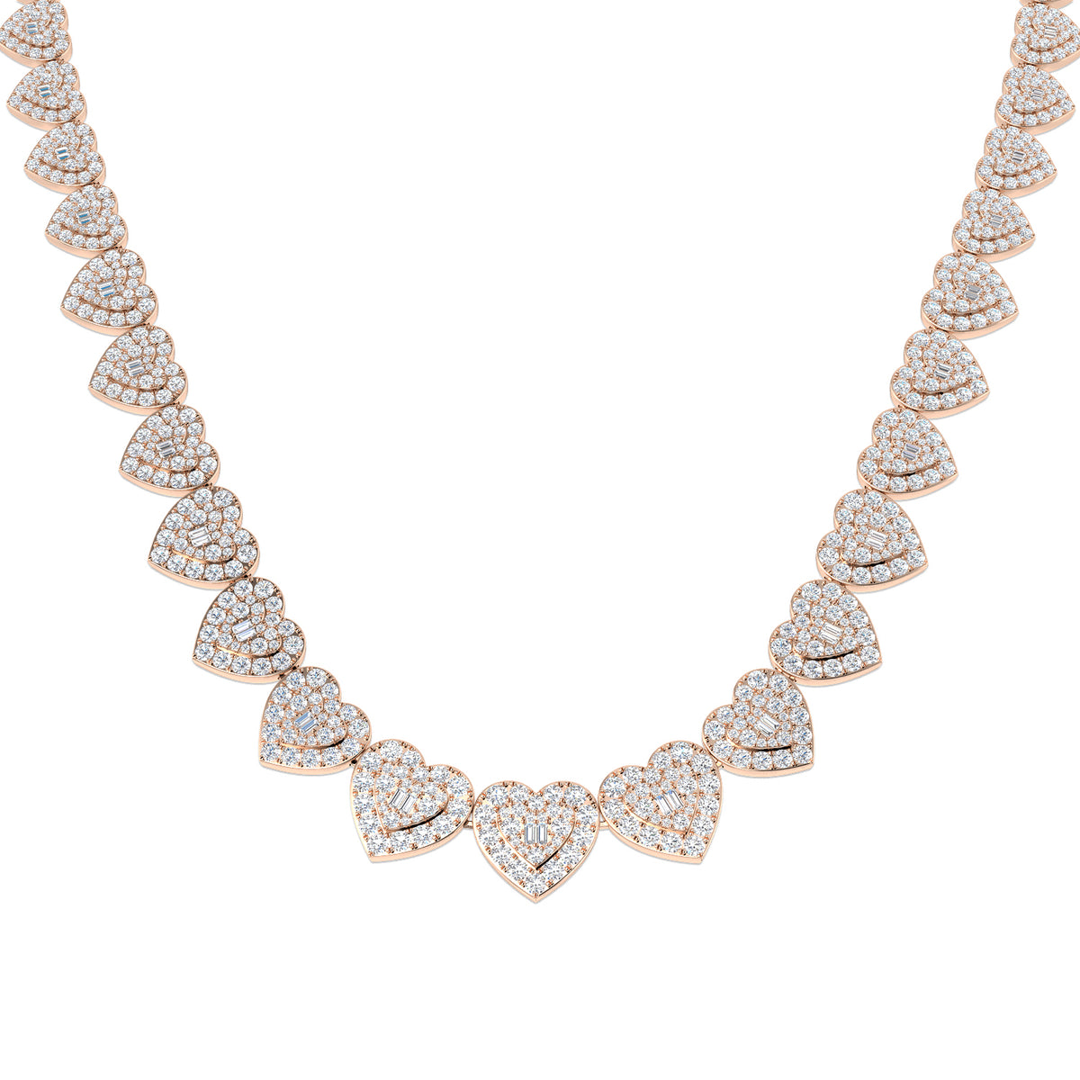 Dwale Heart Diamond Necklace 18ct Gold Platinum