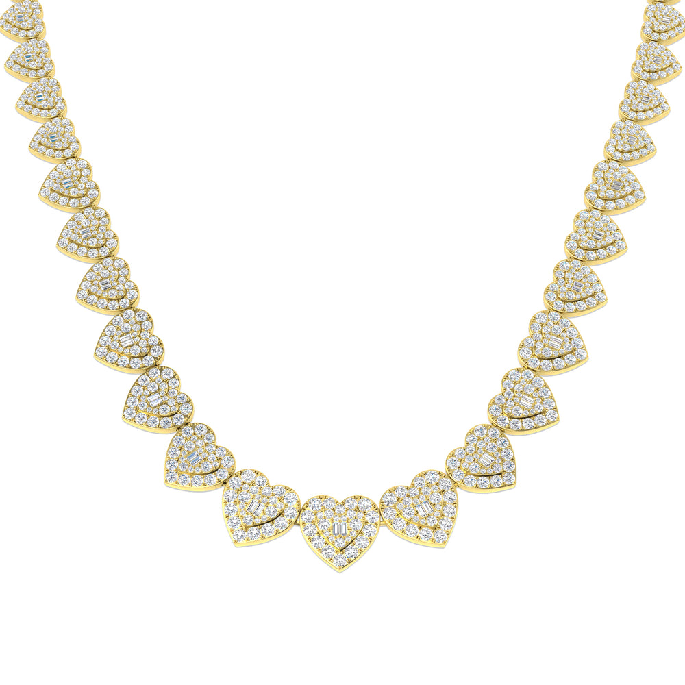 Dwale Heart Diamond Necklace 18ct Gold Platinum
