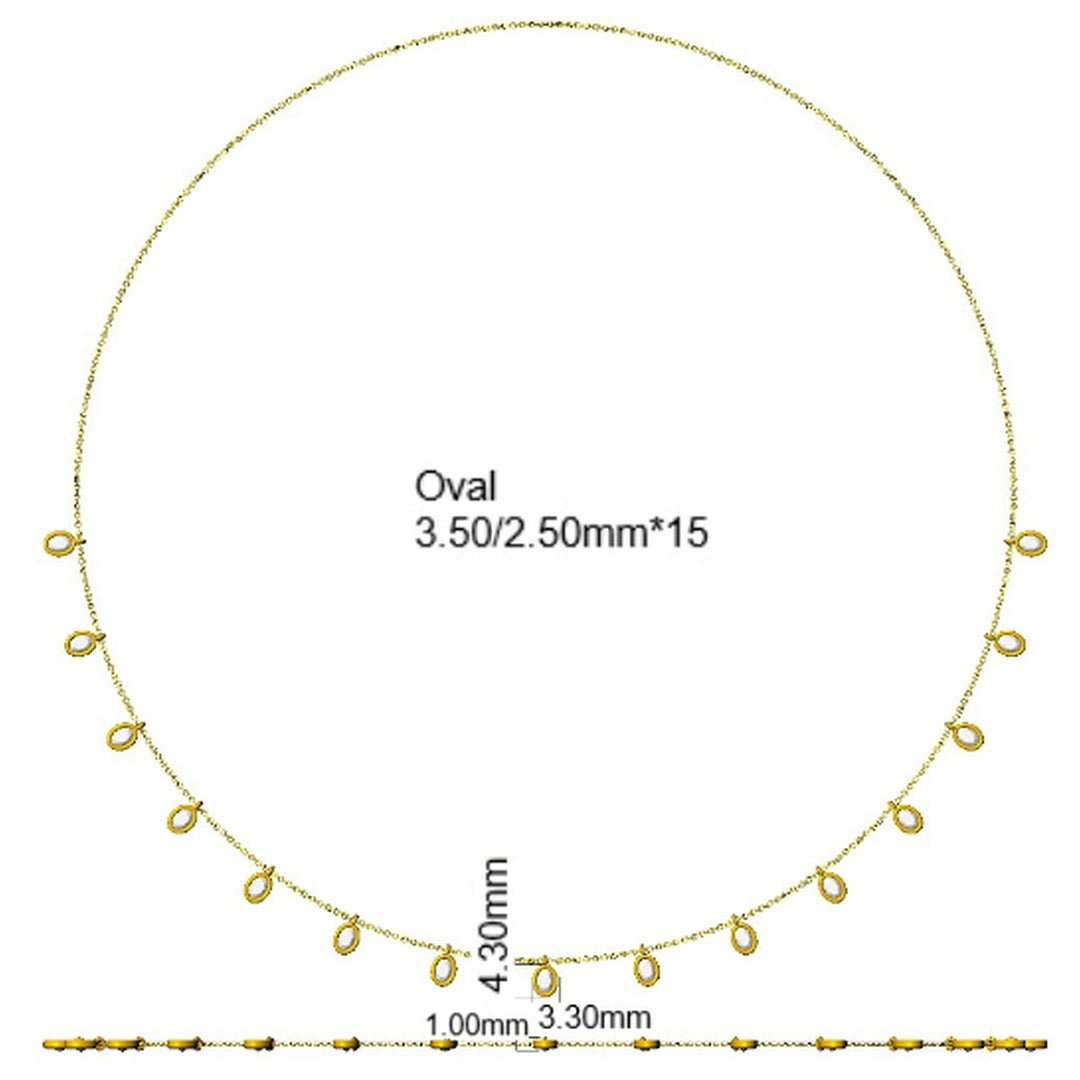1.50Ct DE/VS Lab Grown Diamond Spectacle Necklace 9k Yellow Gold Ready To Ship