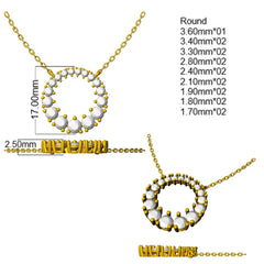 1.2 Carat DE/VS Lab Grown Diamond Designer Necklace 9k White Gold Ready To Ship