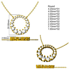 1.9 Carat DE/VS Lab Grown Diamond Designer Necklace 9k White Gold Ready To Ship