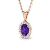 Kezia Amethyst Pendant 0.5ct to 1.25ct Gold (Without Chain )