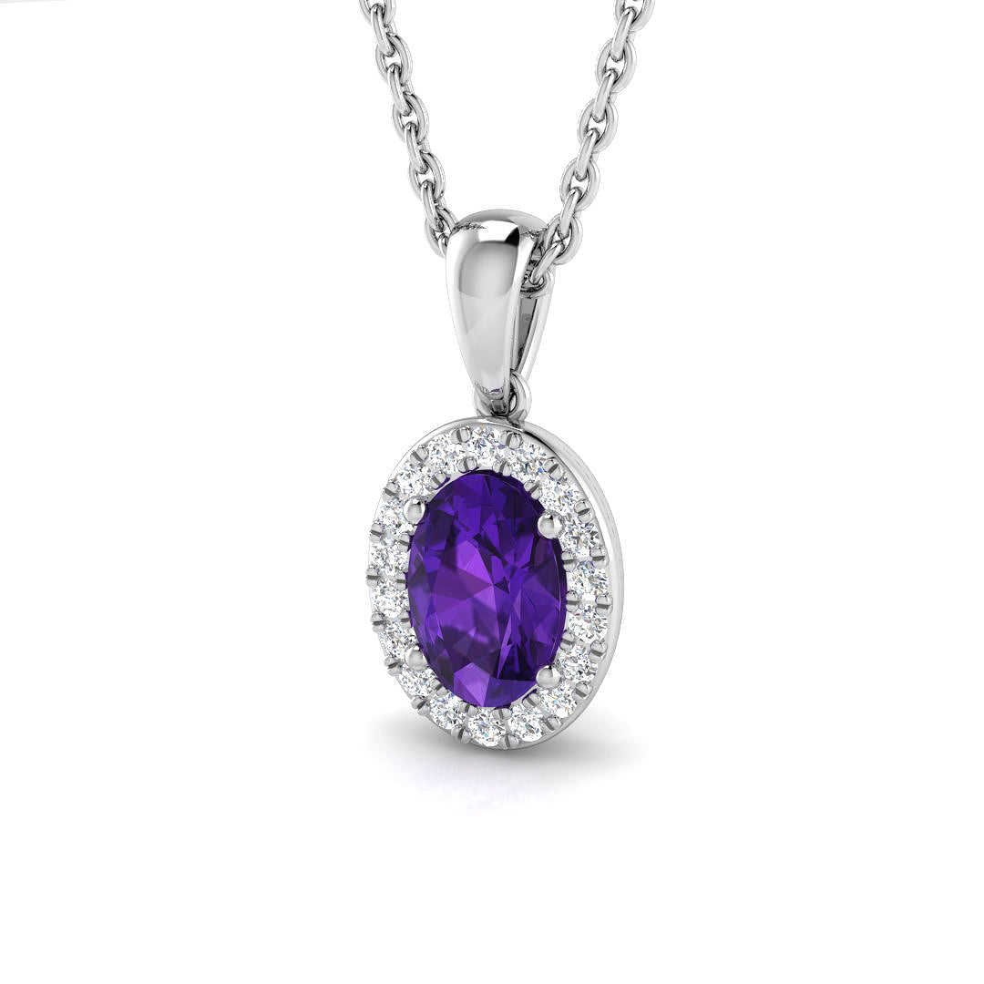 Kezia Amethyst Pendant 0.5ct to 1.25ct Gold (Without Chain )