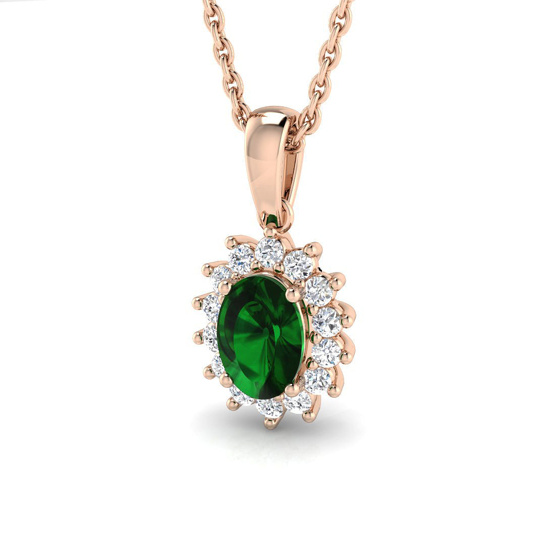 Pippa Gemstone Pendant 0.5ct to 2ct Gold (Without Chain )