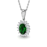 Rachel Gemstone Necklace 0.5ct to 0.75ct Gold (Without Chain )