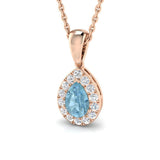 Aoife Aquamarine Pendant 0.5ct to 4ct Gold (Without Chain )