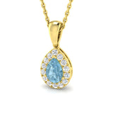 Aoife Aquamarine Pendant 0.5ct to 4ct Gold (Without Chain )