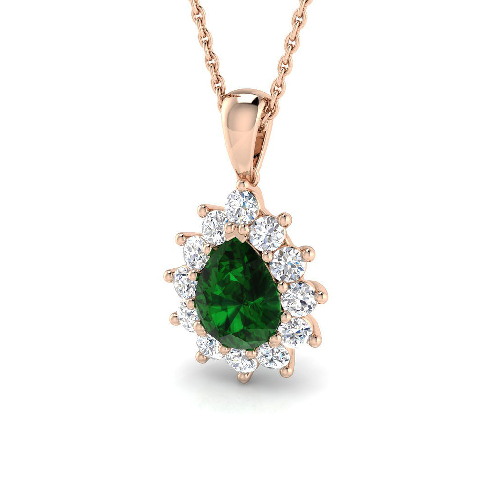 Ellen Gemstone Pendant 1ct to 3.5ct Gold (Without Chain )
