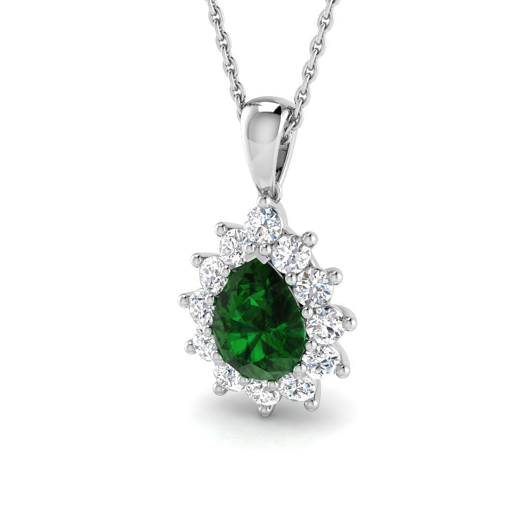 Ellen Gemstone Pendant 1ct to 3.5ct Gold (Without Chain )