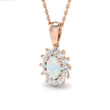 Agnes Aquamarine Pendant 0.5ct to 4ct Gold (Without Chain )